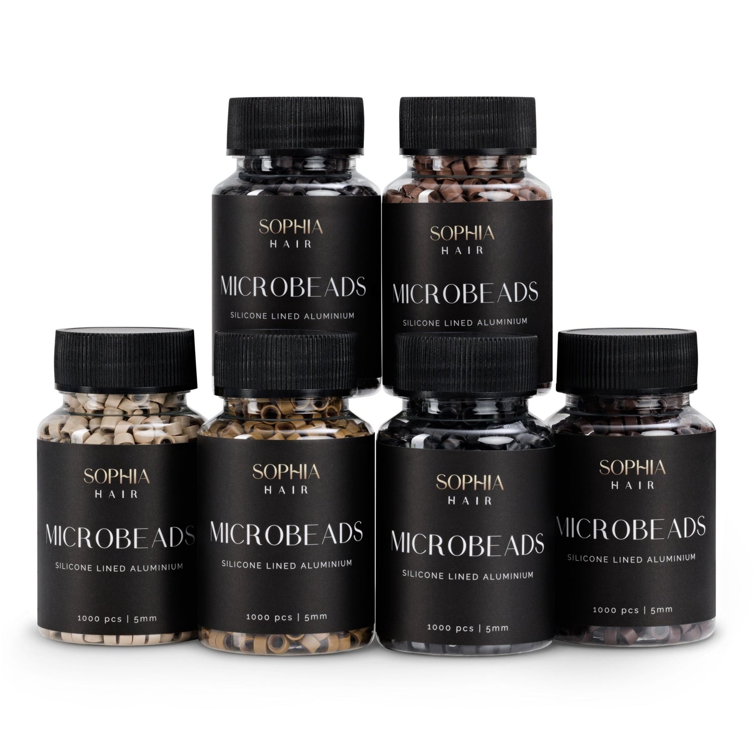 Silicone Lined Micro Beads (5mm) - Sophia Hair Australia