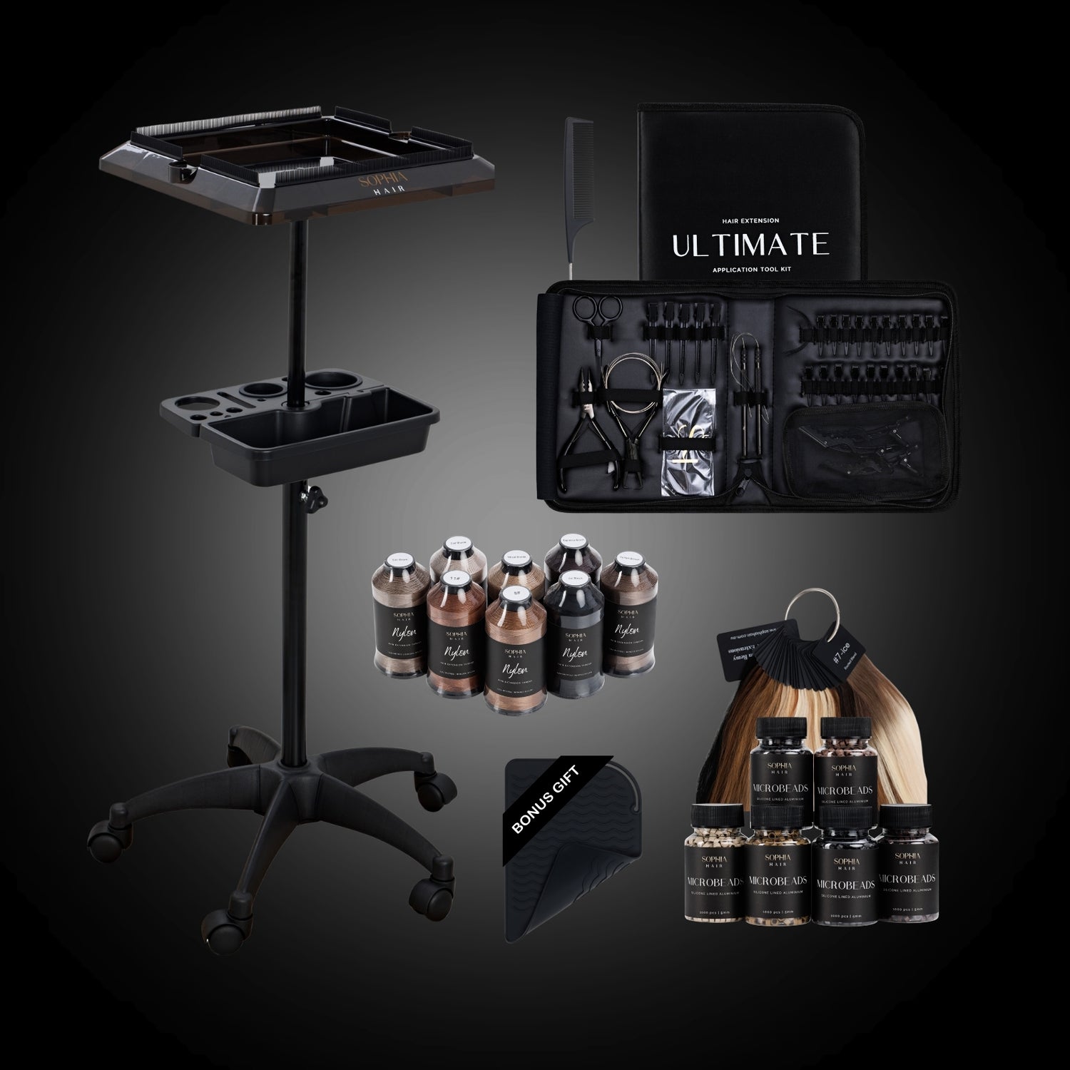 Weft Hair Extension Complete Salon Setup Kit