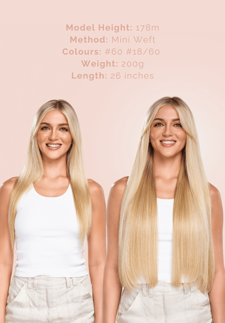 Before and after 26 inch blonde hair extensions 
