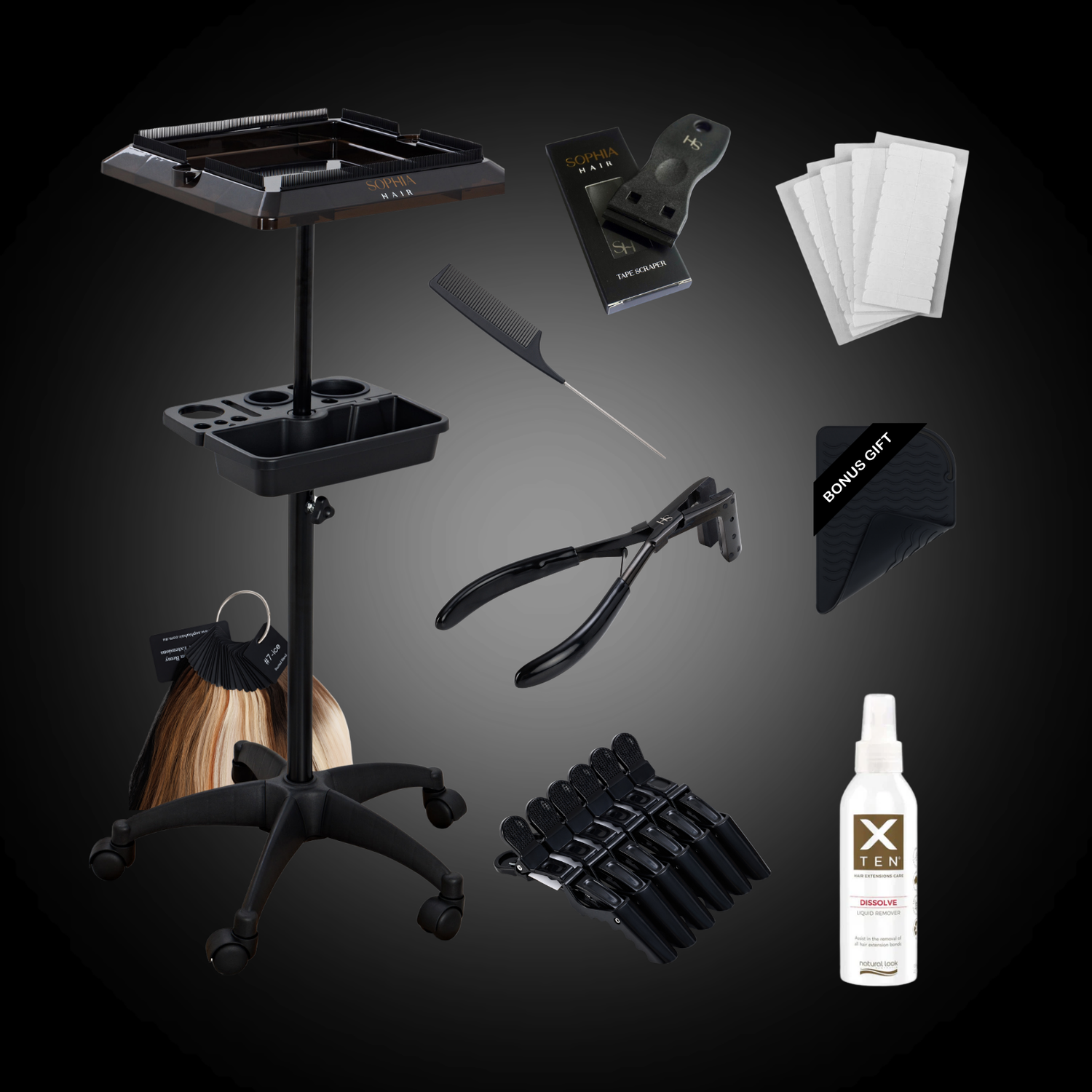 Tape Hair Extension Salon Setup Kit