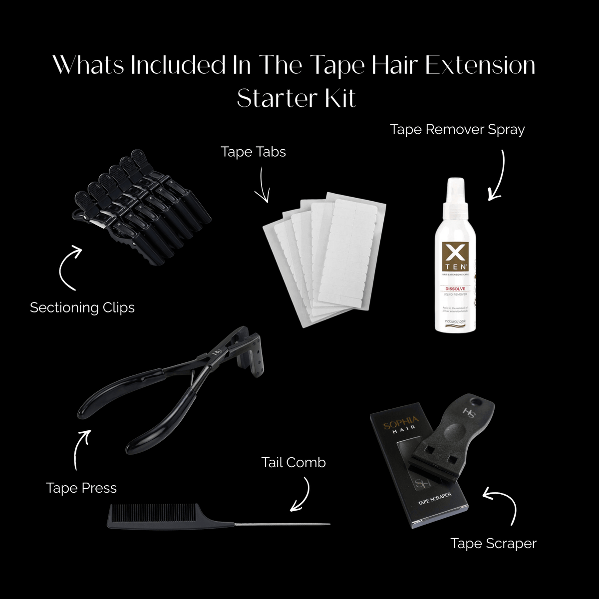 Tape Hair Extension Starter Kit - Sophia Hair Australia
