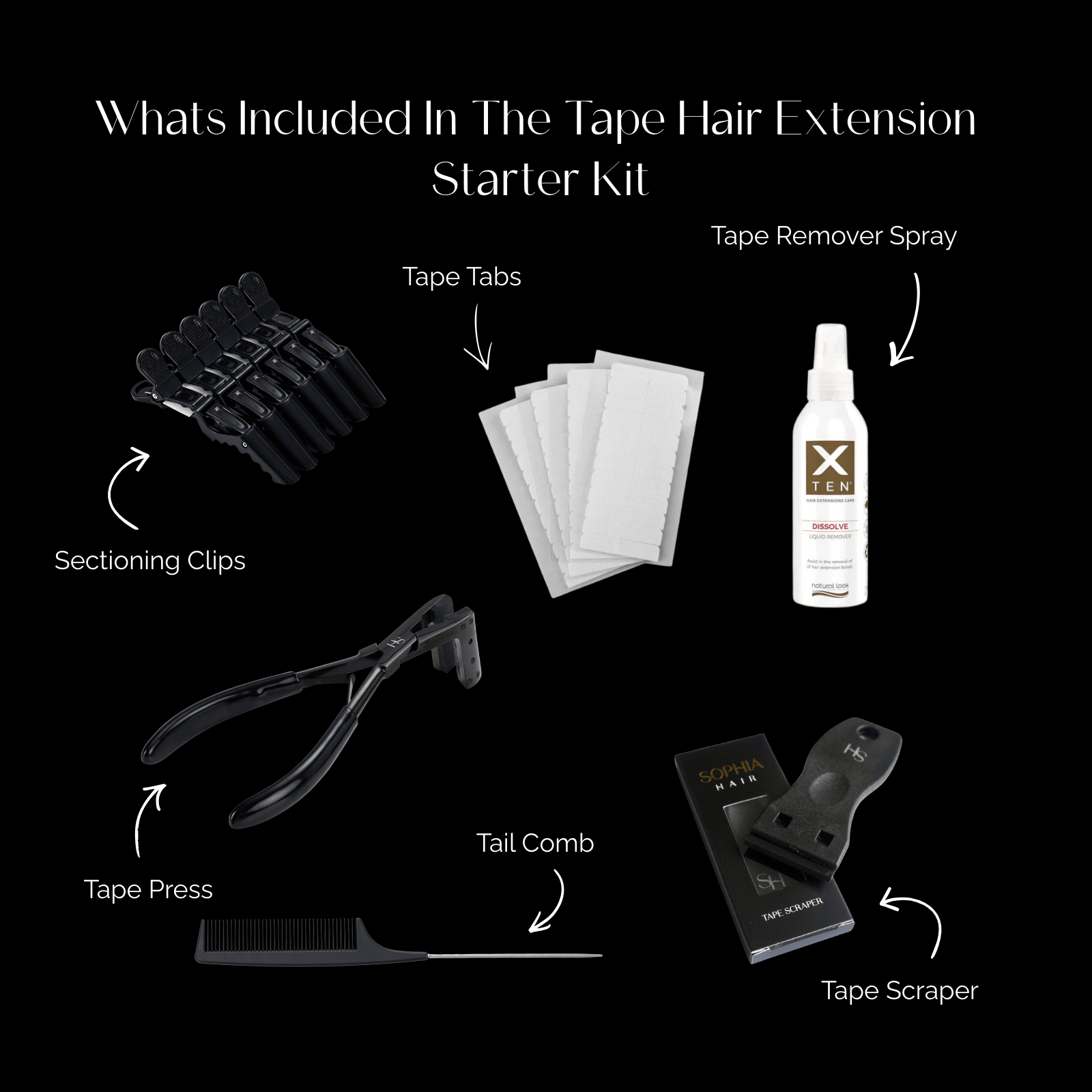 Tape Hair Extension Starter Kit - Sophia Hair Australia