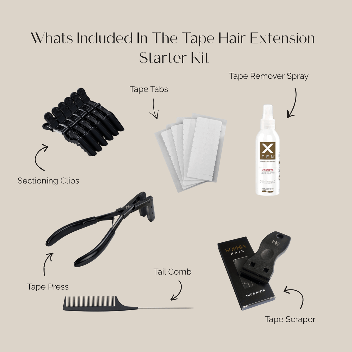 Tape Hair Extension Starter Kit - Sophia Hair Australia