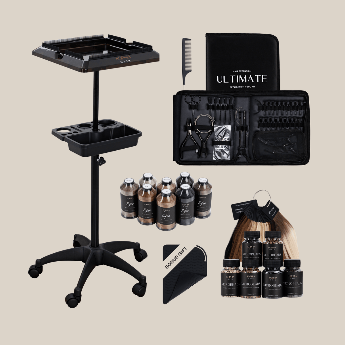 Weft Hair Extension Complete Salon Setup Kit - Sophia Hair Australia